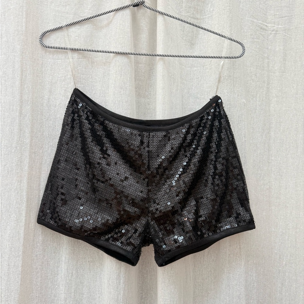 Y2K Black Sequin Women's Shorts